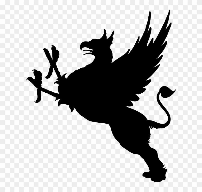 Bird, Creature, Feathers, Fictional, Griffin, Lion - Griffin Silhouette Clipart