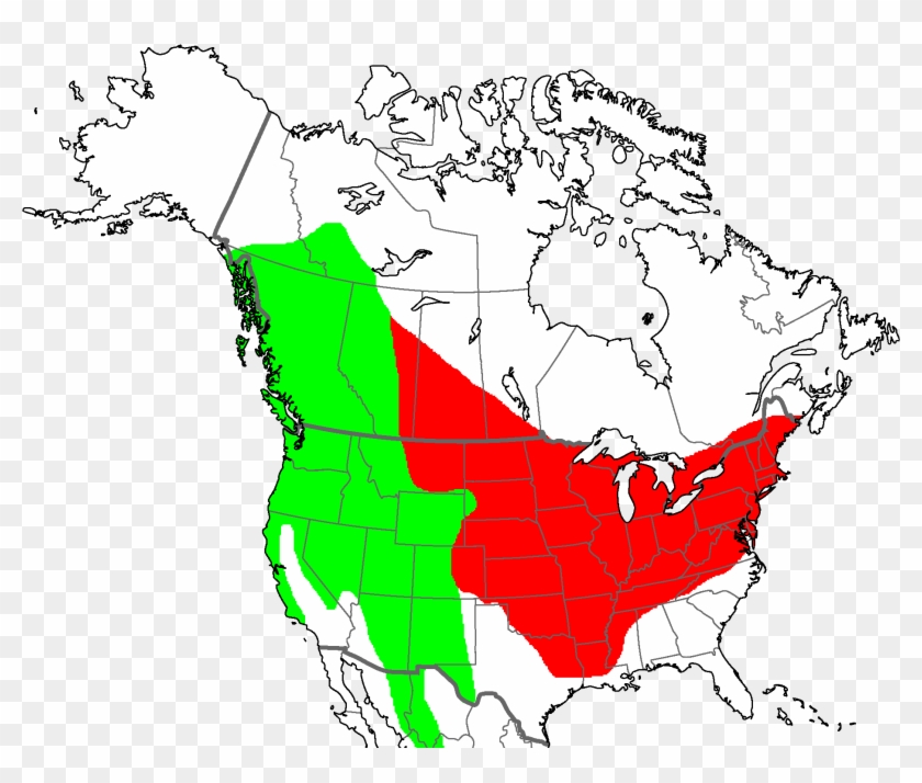 Warbling - Map Of North America Blank Clipart