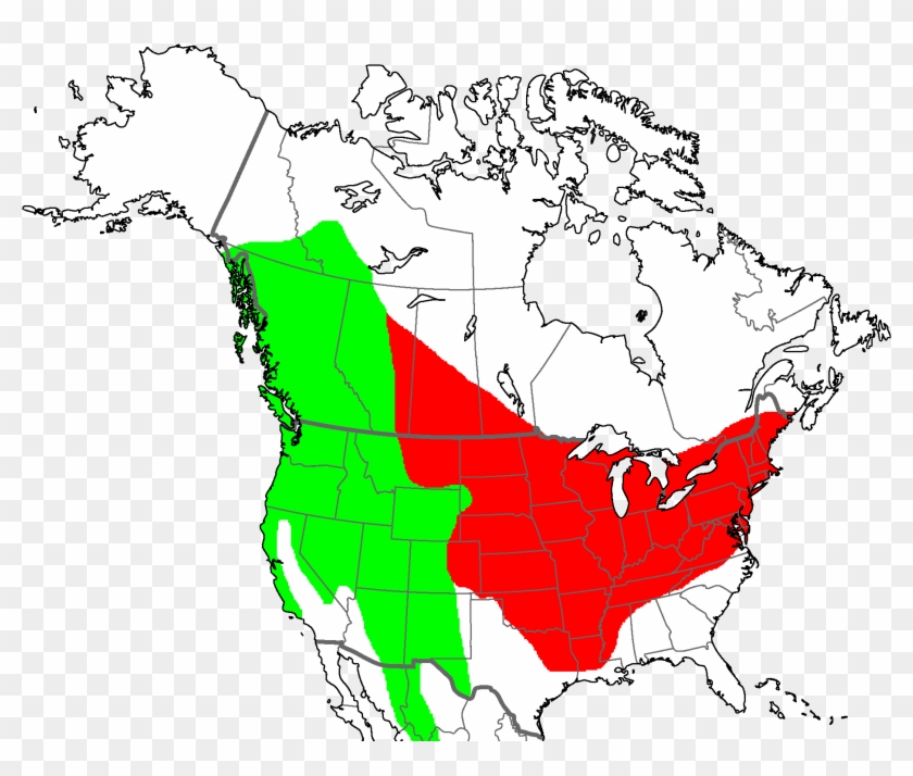 Warbling - Map Of North America Blank Clipart #2164922