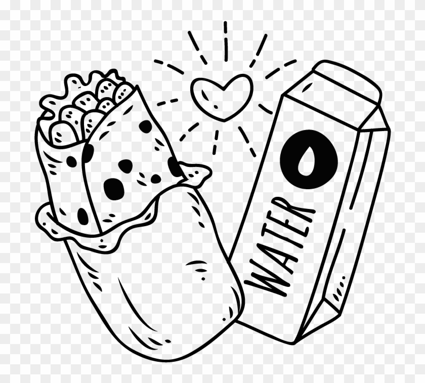 Graphic Transparent Download Drawing At Getdrawings - Burrito Black And White Png Clipart