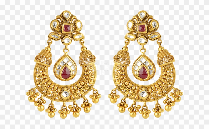 Free Png Earring Png - Gold Jewellery Earrings Png Clipart