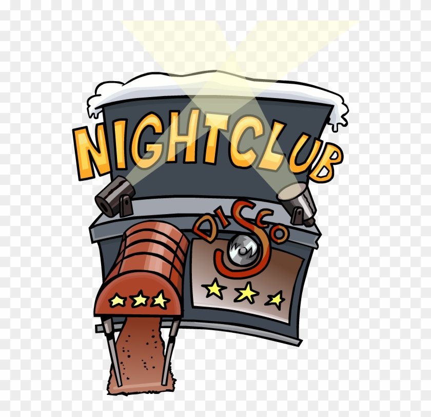 Image Outside Nightclub Club Penguin - Club Penguin Night Club Png Clipart