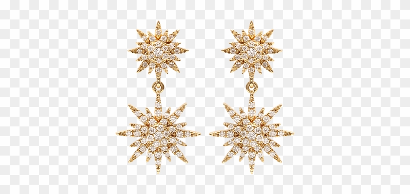 Gold And Diamonds Sun Earrings - Djula Sun Earrings Clipart #2165559