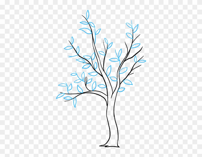 How To Draw A Tree Really Easy - Fall Tree Drawing Clipart #2165582