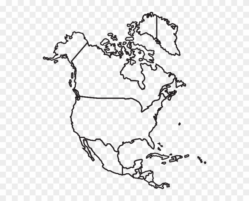 North America Map Outline Clipart #2165584