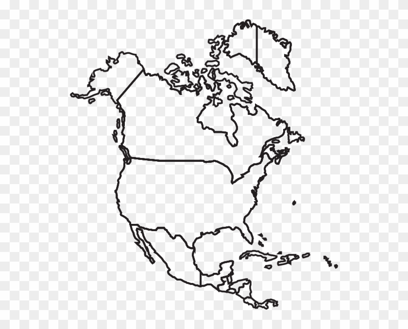North America Map Outline Clipart