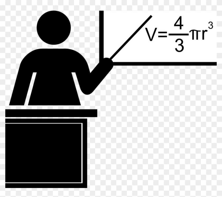 Math Picture - Docente Blanco Y Negro Clipart #2166450