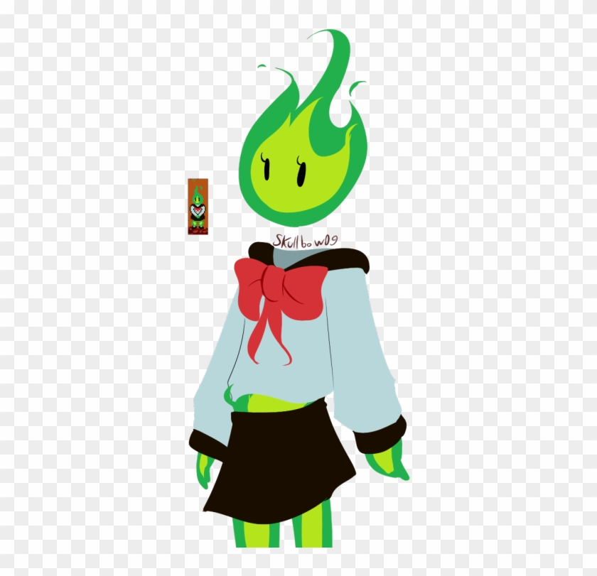 Undertale Green Fire Girl Ⓒ - Undertale Npc Clipart