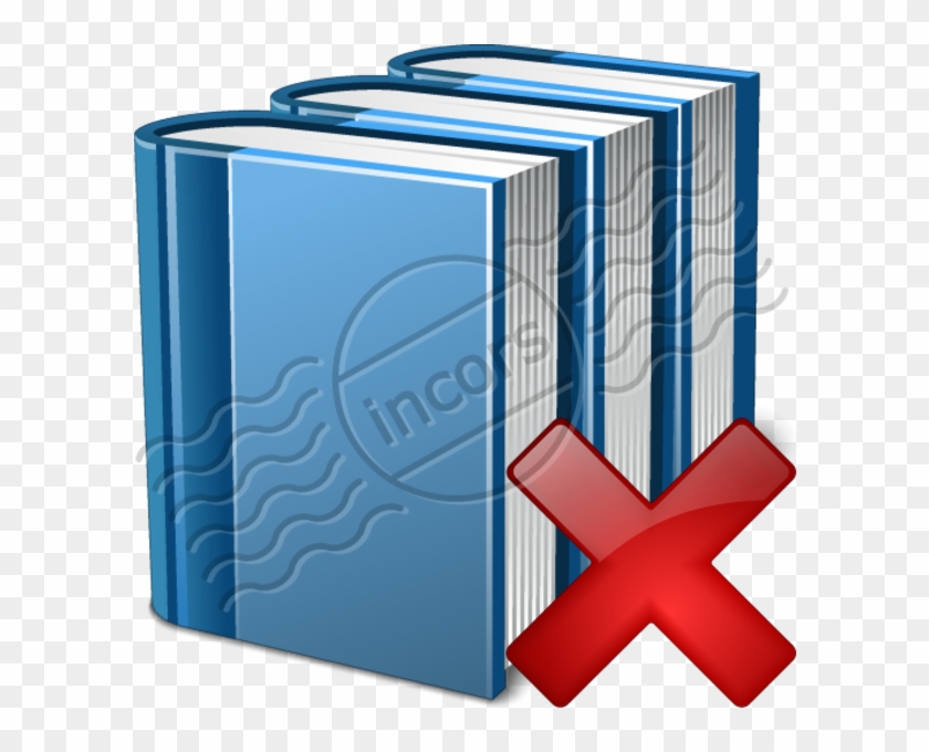 Books Blue Delete 8 Image - Library Icon Clipart