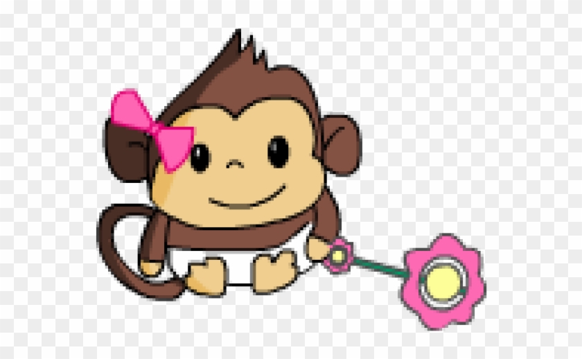 Monkey Clipart Baby Shower - Baby Shower Monkey Background - Png Download #2166970