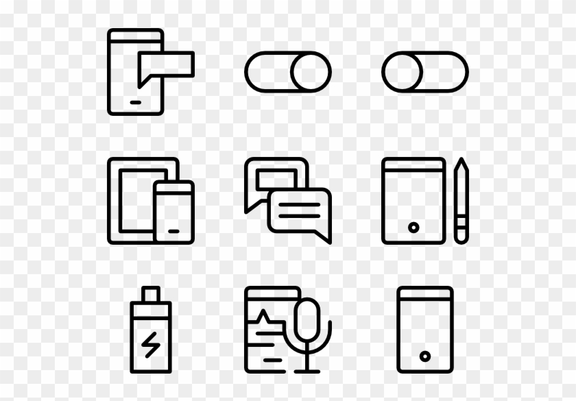 Mobile - Line Art Clipart #2167442