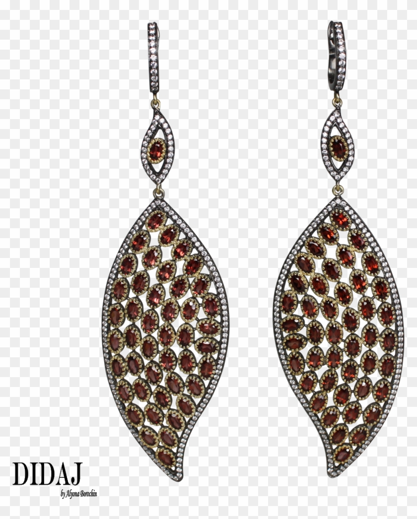 Didaj Faceted Rhodolite Garnet In Gold & Black Rhodium - Carpet Clipart