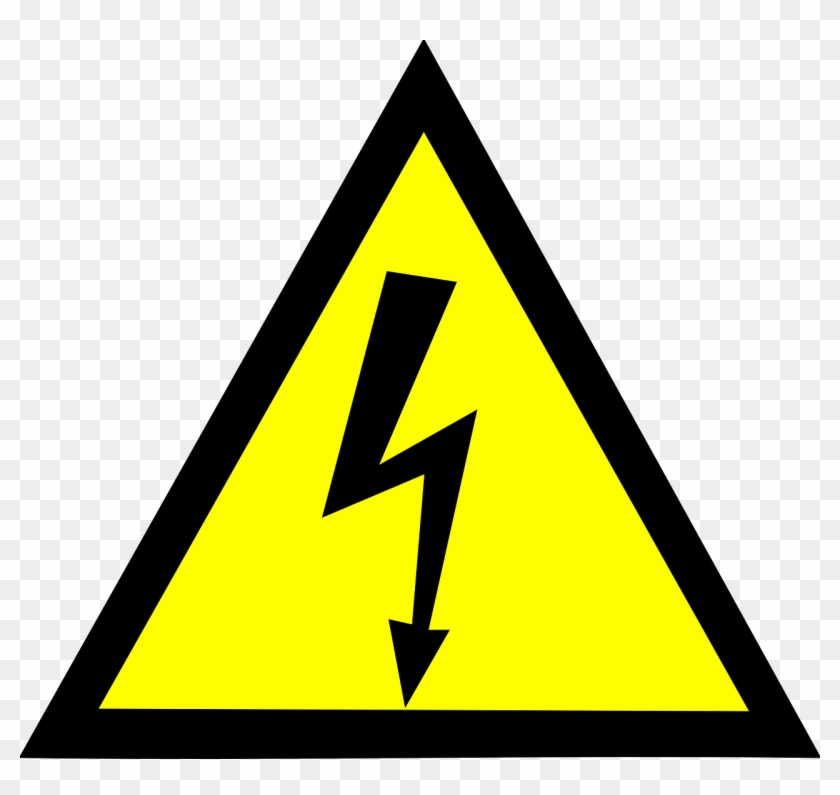 Risk Electricity Hazard Sign High Warning Voltage Clipart - Danger High Voltage Sign Vector - Png Download #2168715