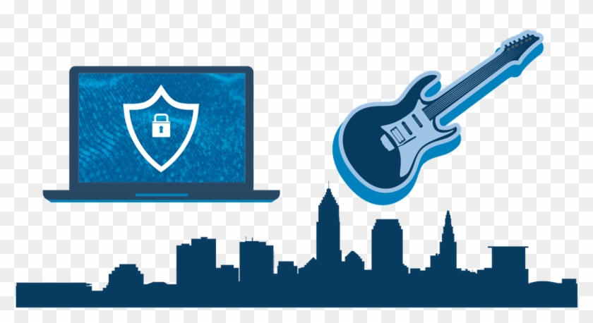 Cleveland Oval Car Magnet , Png Download - Cleveland Skyline Silhouette Png Clipart #2168923