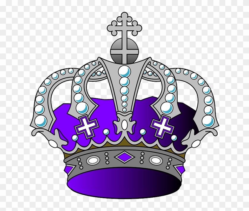 Royal Blue And Gold Crown Png Clipart