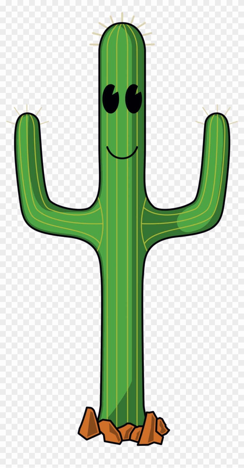 Animated Cactus Png Transparent Png , Png - Cartoon Cactus Transparent Clipart #2170039