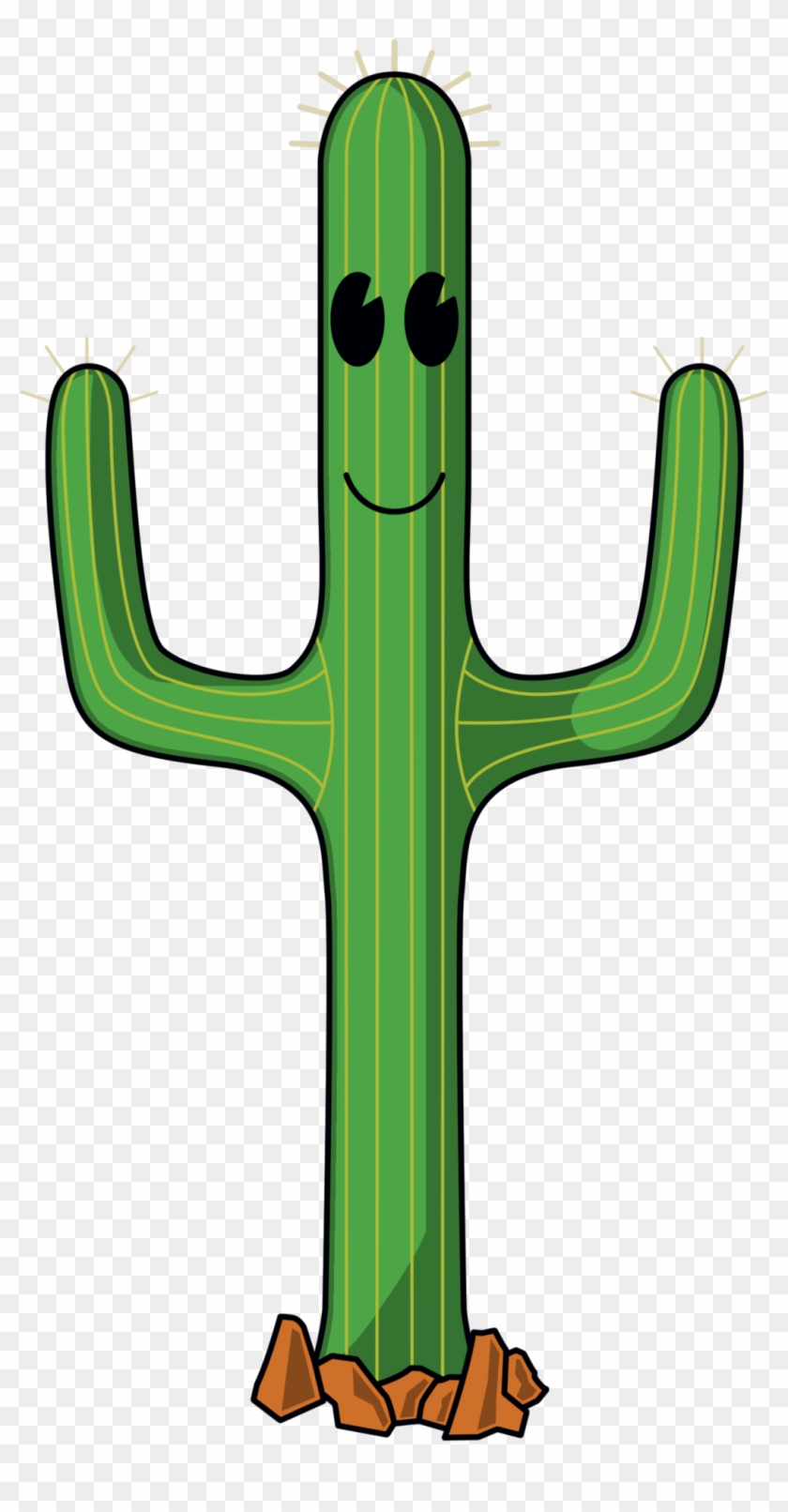 Animated Cactus Png Transparent Png , Png - Cartoon Cactus Transparent Clipart