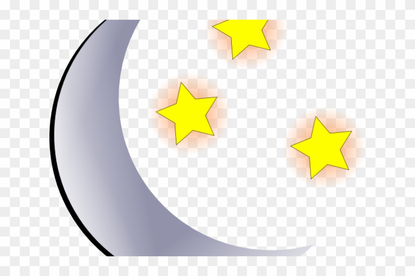 Moon And Stars Clipart - Circle - Png Download