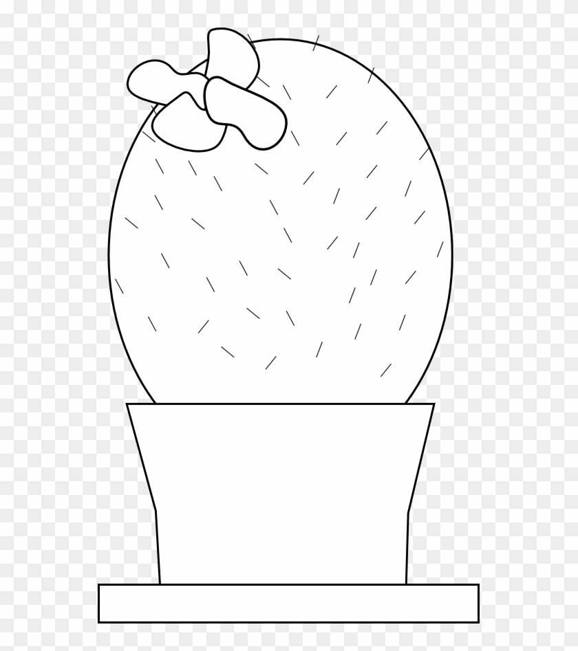 Cactus 3 Black White Line Art Flower 555px 46 Clipart