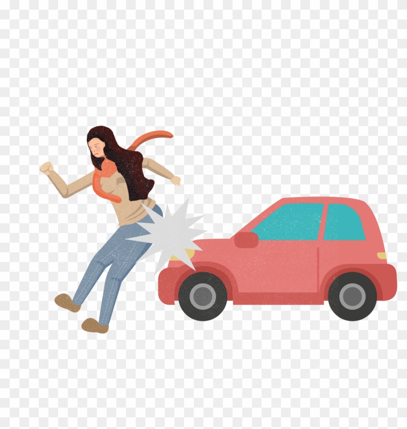 Cartoon Hand Drawn Illustration Crash Png And Psd - Car Accident Cartoon Pan 1 Clipart