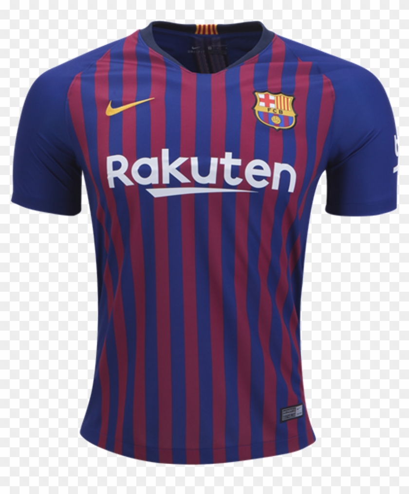 Barcelona 18/19 Home Jersey - Sports Jersey Clipart
