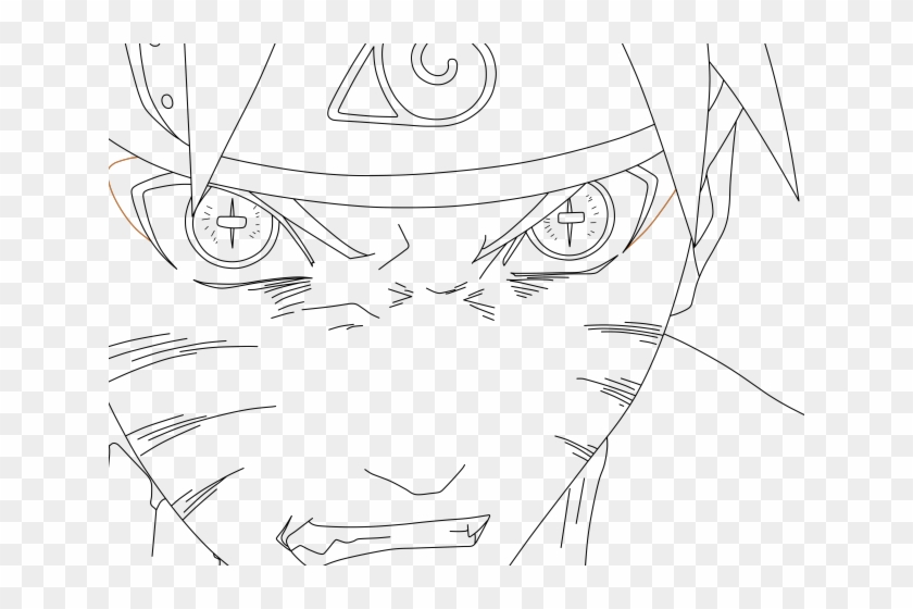 Drawn Naruto Line Drawing - Nine Tails Drawing Naruto Clipart #2170965