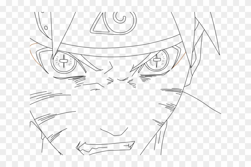Drawn Naruto Line Drawing - Nine Tails Drawing Naruto Clipart
