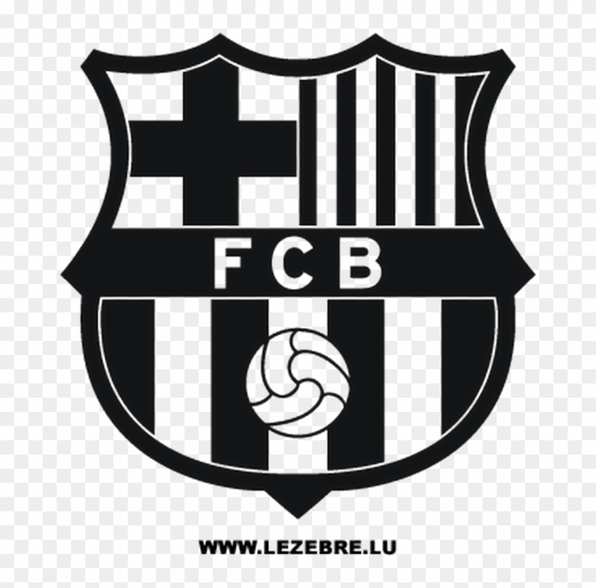 Fcb Black Logo Fc Barcelona Logo Black And White Png Clipart 2171192 Pikpng