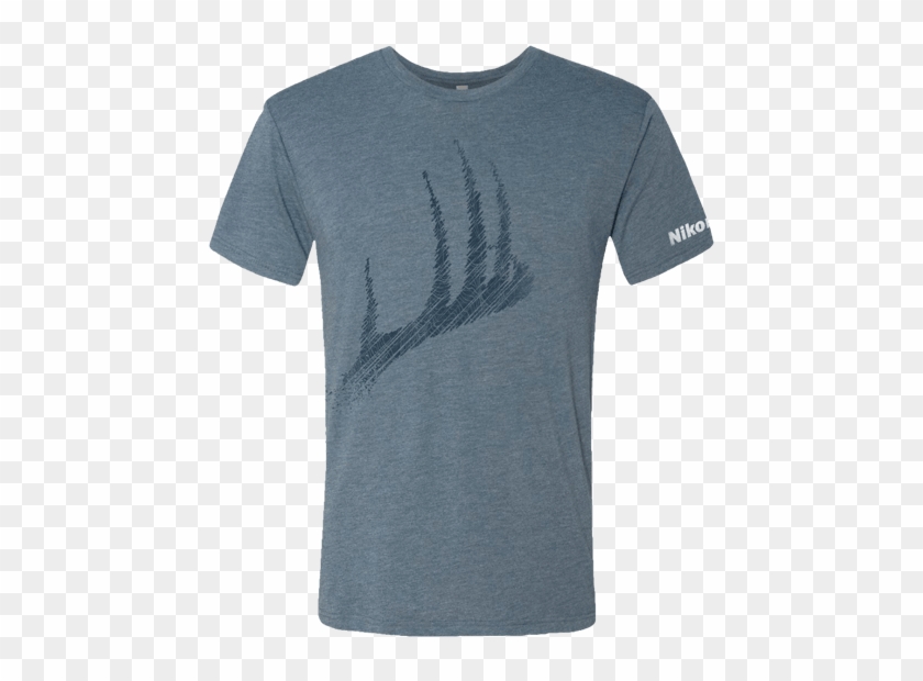 Photo Of Indigo Camo Antler Wrap Tee Shirt - T-shirt Clipart #2172065