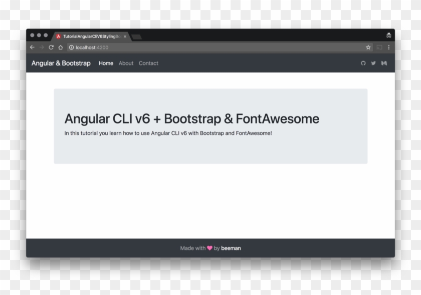 Transparent Navigation Bar Bootstrap - Font Awesome With Angular Cli Clipart