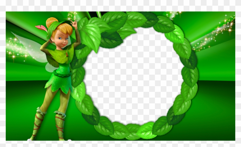 Green Transparent Kids Frame With Tinkerbell Fairy - Tinkerbell Frames Clipart #2173615