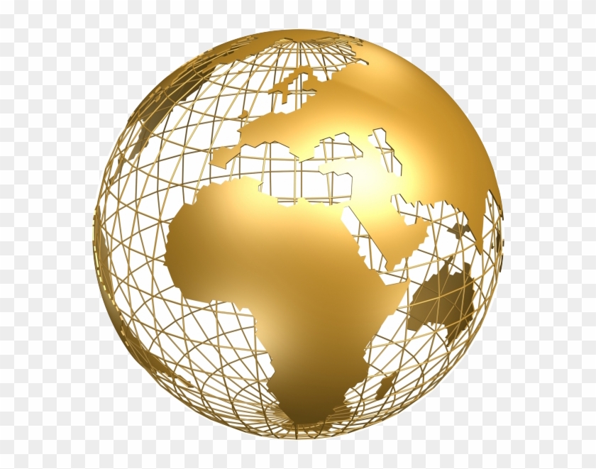 Png Transparent Collection Of Free Globe Doodle Download - Gold Globe .png Clipart