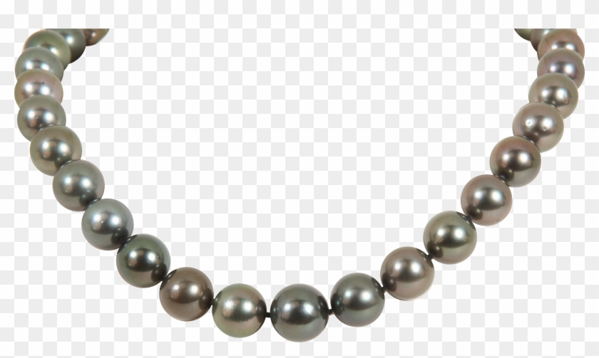 Black South Sea Pearl Necklace - Mala Black And White Clipart #2175066
