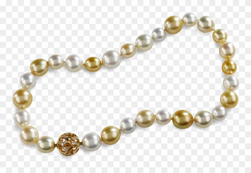 Arabesque Pearl Necklace Rose Gold Clipart #2175157