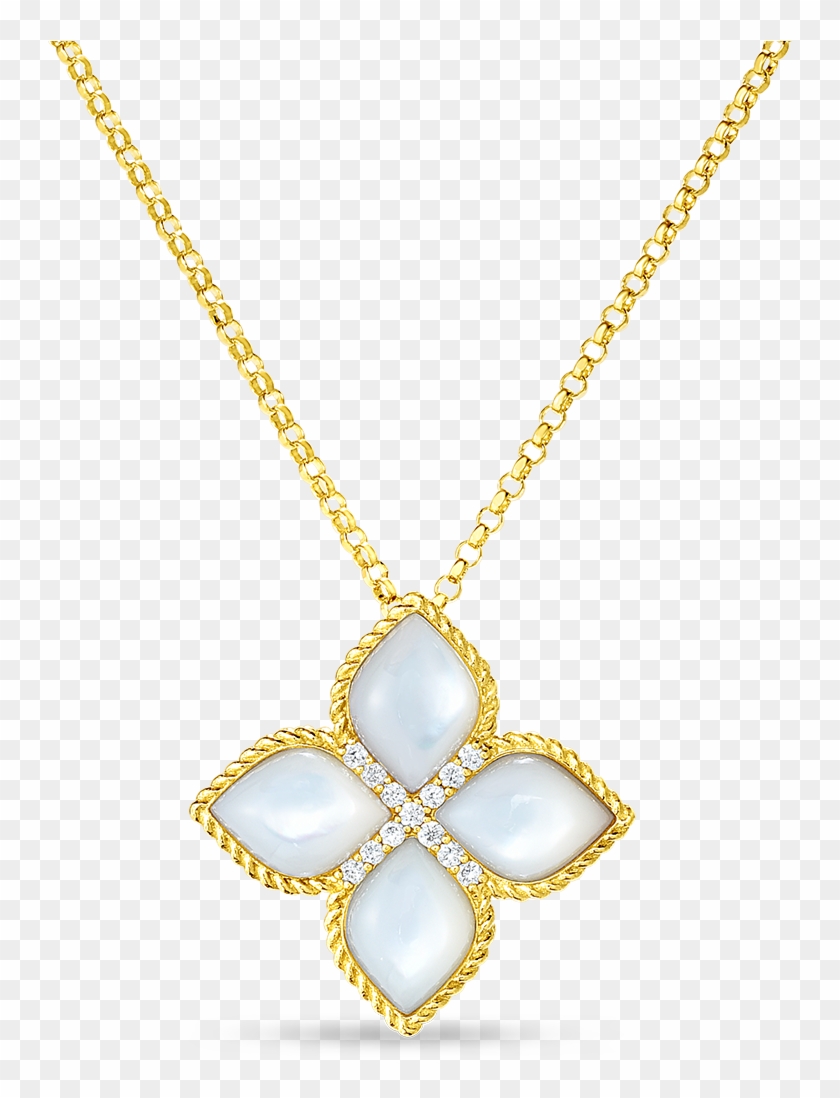 Princess Mother Of Pearl & Diamond Necklace - Locket Clipart