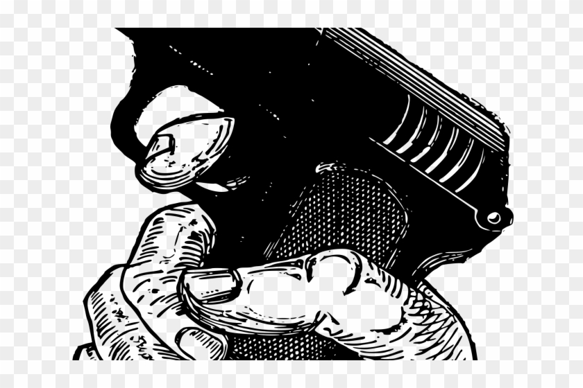 Drawn Gun Hand Holding - Illustration Clipart #2175534