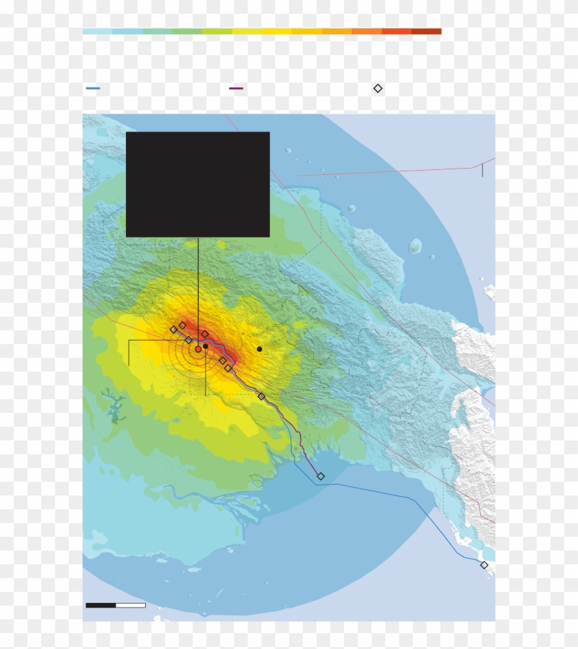Earthquake Shake Intensity - Map Clipart #2175869