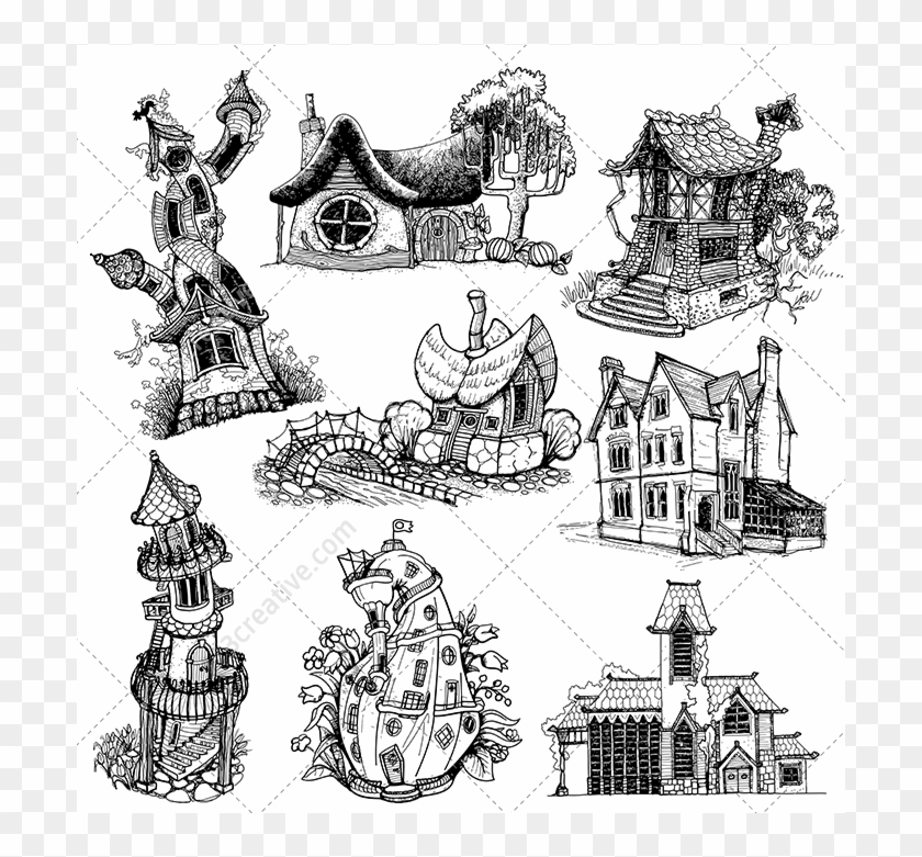 Banner Fantasy Pack Higgledy Piggledey Pinterest - Home Vintage Vector Clipart #2176034