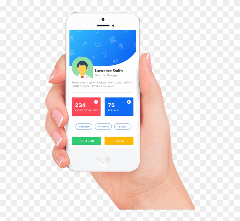 Fiverr Clone App Development - Mão Com Celular Png Clipart #2176065