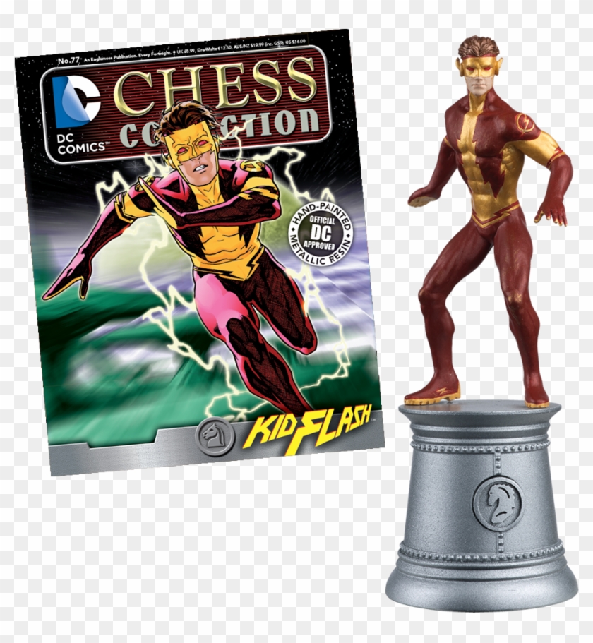 Dc Chess Figure Kid Flash In Box & Magazine - Dc Chess Collection Static Clipart #2176415