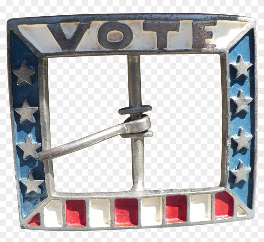 Patriotic Vote Belt Buckle Clipart
