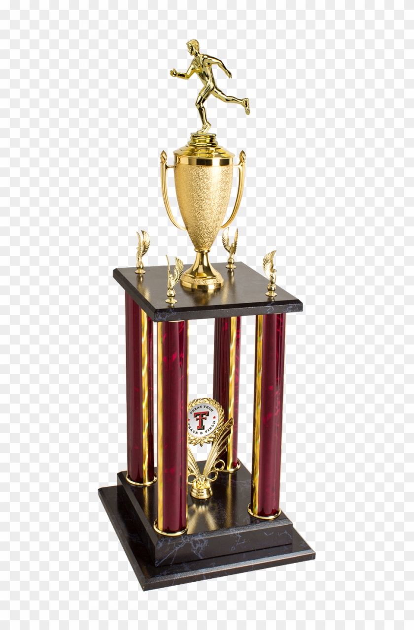4 Column Trophy For Running Events - Trophies For Track And Field Clipart