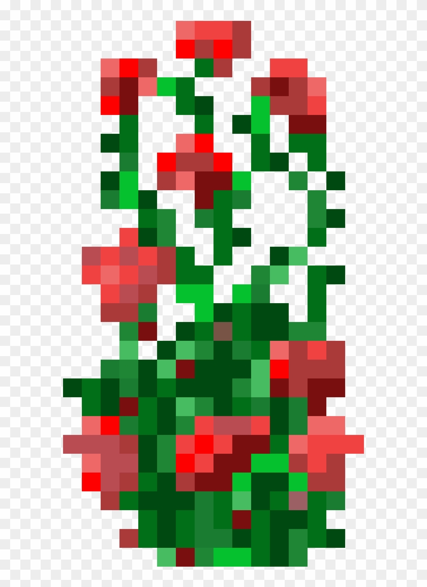 Rose Bush - Цветок В Майнкрафте Clipart