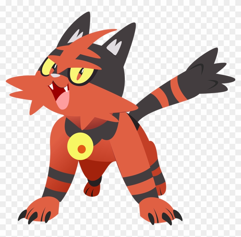 Litten Followed - Pokemon Alola Litten Evolution Clipart #2177252