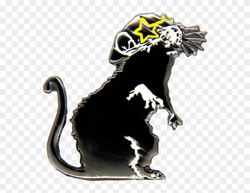 Banksy Rat With Glasses Pin , Collectors Item - Banksy Rat With Star Glasses Clipart #2177433