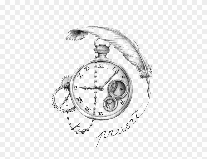Jpg Transparent Stock Sleeve Clock Artist Continental - Montre A Gousset Dessin Clipart