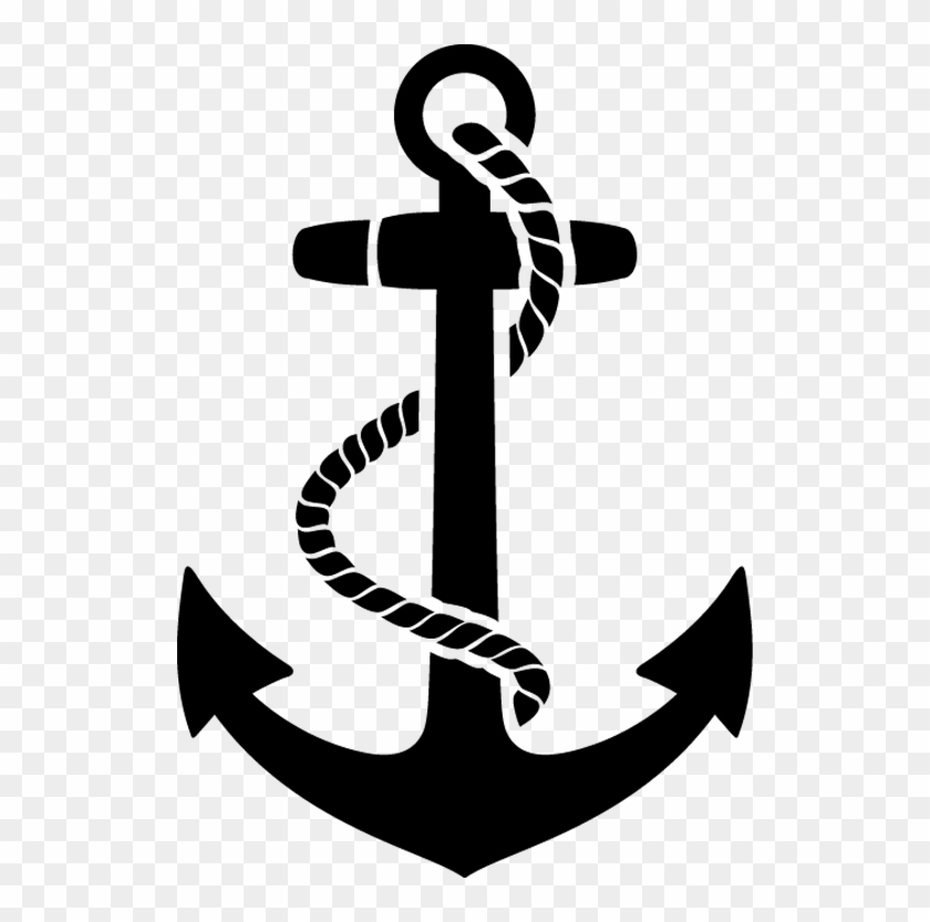 Boat Anchor Wall Sticker - Logo Merchant Navy Uk Clipart #2178748