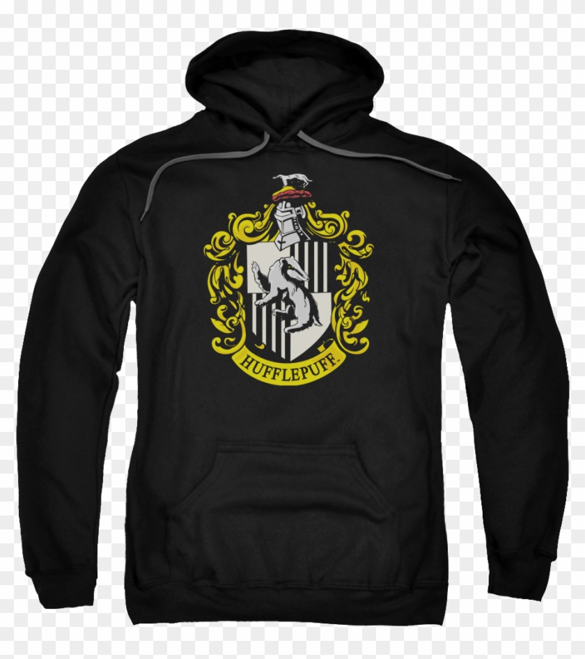 Harry Potter Hufflepuff Crest Hoodie - Harry Potter Slytherin Hoodie Clipart #2179993