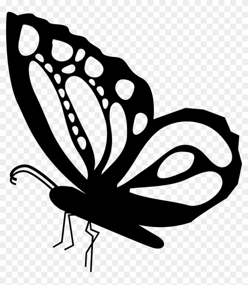 889 X 980 8 - Butterfly Side View Png Clipart
