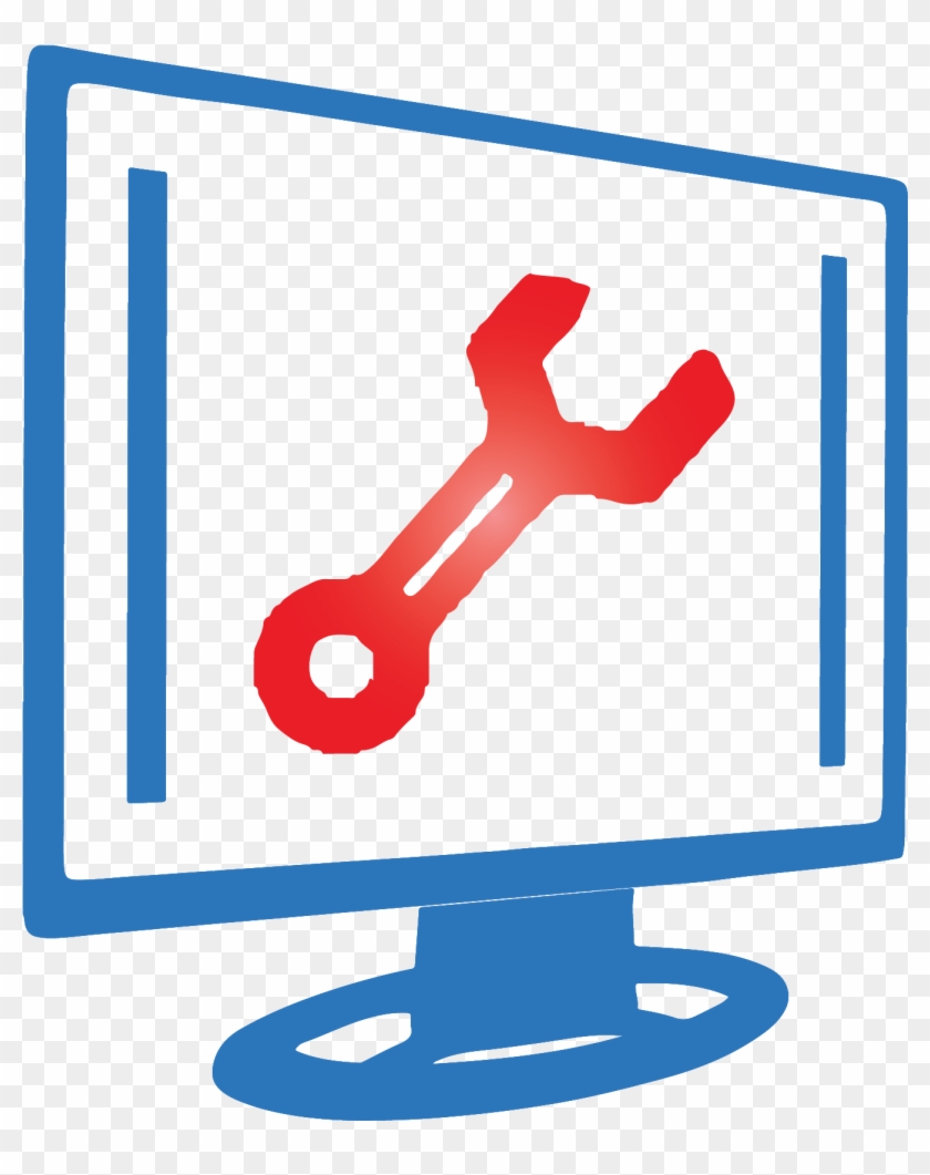 Computer Repair Image - Clip Art Computer Repairs Logo - Png Download